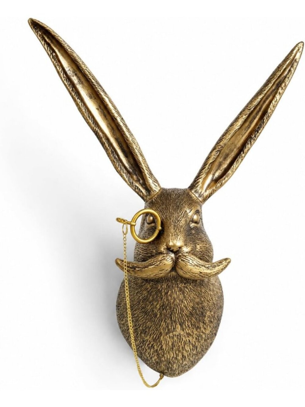 Gold Animal Head Wall Decor - Modern Sculpture for Living Room, Office, Bedroom